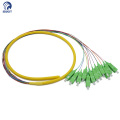 Manufacturing 12 Core SC/APC pigtail cable  Single Mode optical fiber pigtail